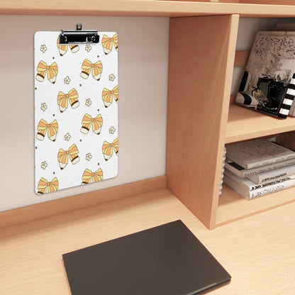 Acrylic Clipboard bow pencil