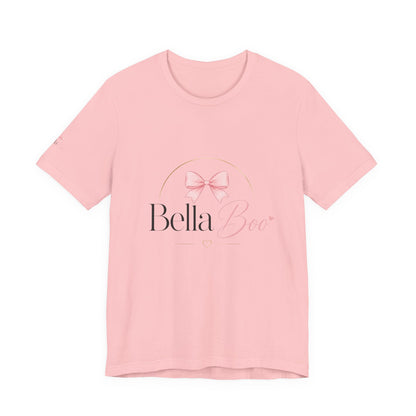 Bella Boo Tee — Pink Bow Baby Name Graphic T-Shirt