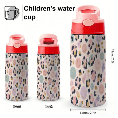Cheetah Smiley Kids Water Bottle