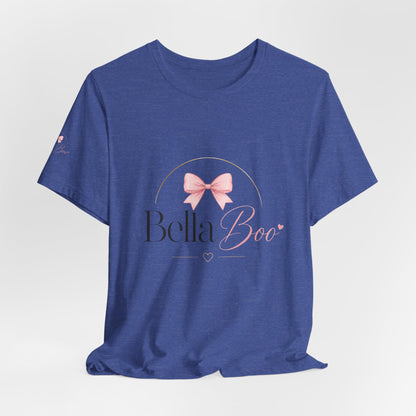 Bella Boo Tee — Pink Bow Baby Name Graphic T-Shirt