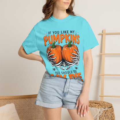 Pumpkin Pie Halloween T-Shirt — "If You Like My Pumpkins You Should See My Pie"