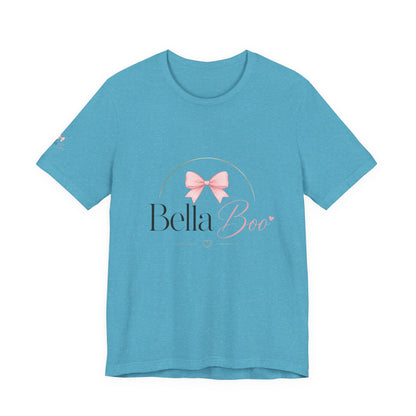 Bella Boo Tee — Pink Bow Baby Name Graphic T-Shirt