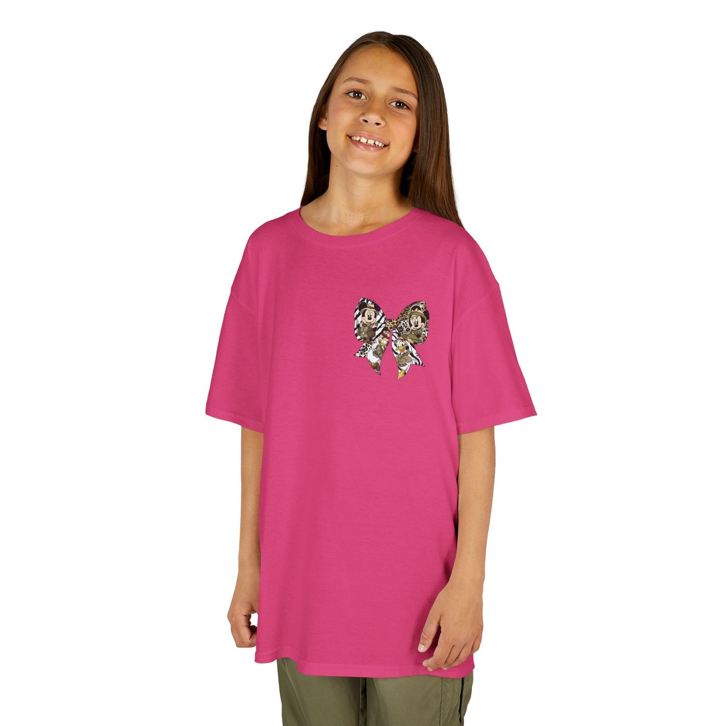 Kids T‑Shirt — Cute Bear & Bow Graphic Tee (Playful Animal Collage)