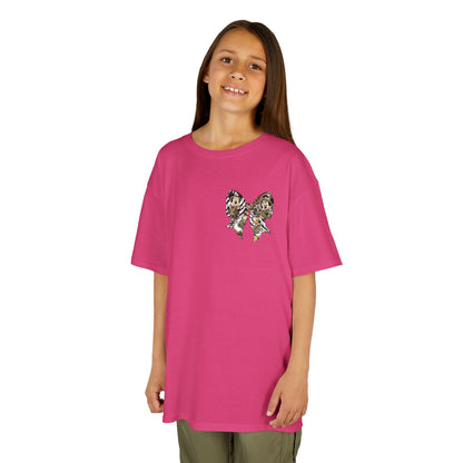 Kids T‑Shirt — Cute Bear & Bow Graphic Tee (Playful Animal Collage)