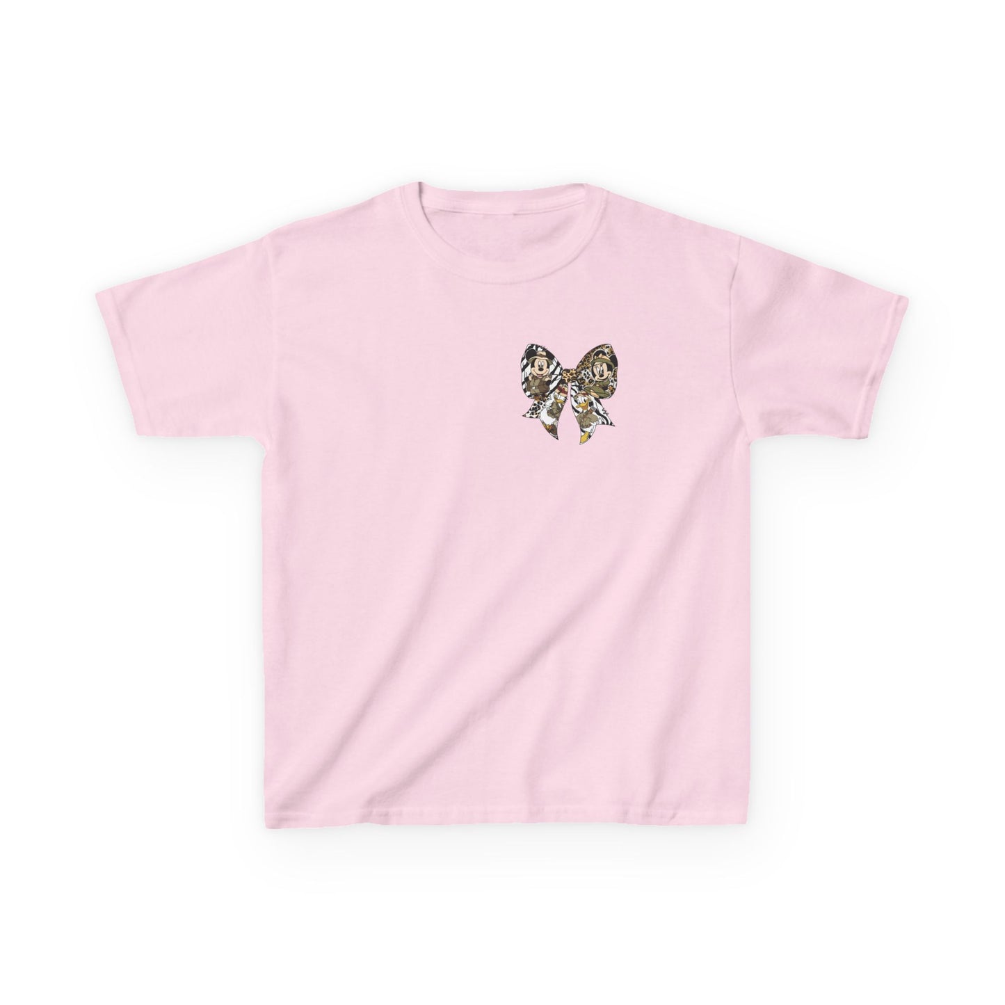 Kids T‑Shirt — Cute Bear & Bow Graphic Tee (Playful Animal Collage)