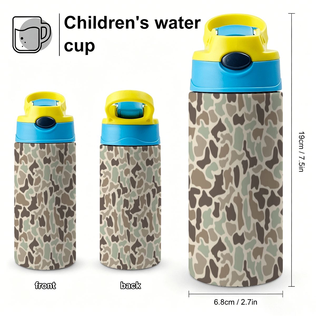 Camo Kids Water Bottle