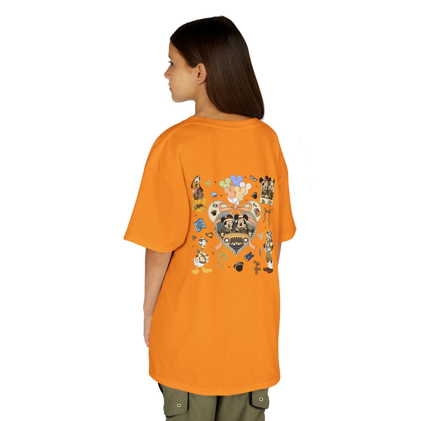 Kids T‑Shirt — Cute Bear & Bow Graphic Tee (Playful Animal Collage)