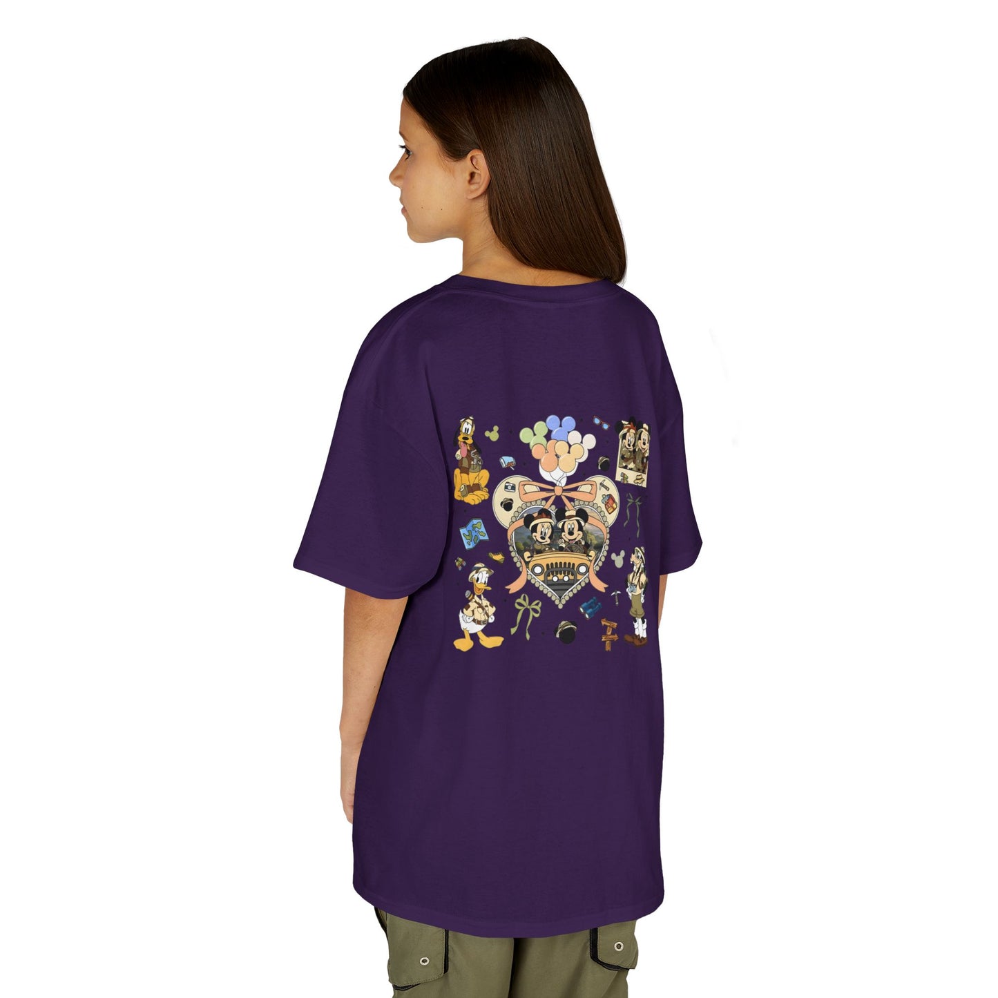 Kids T‑Shirt — Cute Bear & Bow Graphic Tee (Playful Animal Collage)