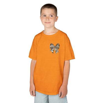 Kids T‑Shirt — Cute Bear & Bow Graphic Tee (Playful Animal Collage)