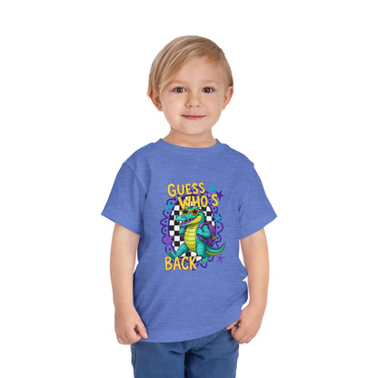 Toddler Tee — "Guess Who's Back" Alligator Cartoon Graphic