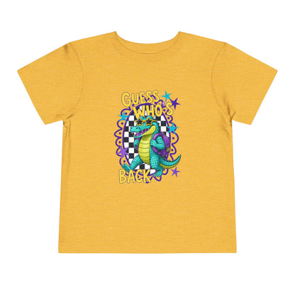 Toddler Tee — "Guess Who's Back" Alligator Cartoon Graphic