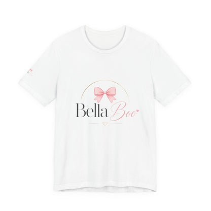 Bella Boo Tee — Pink Bow Baby Name Graphic T-Shirt