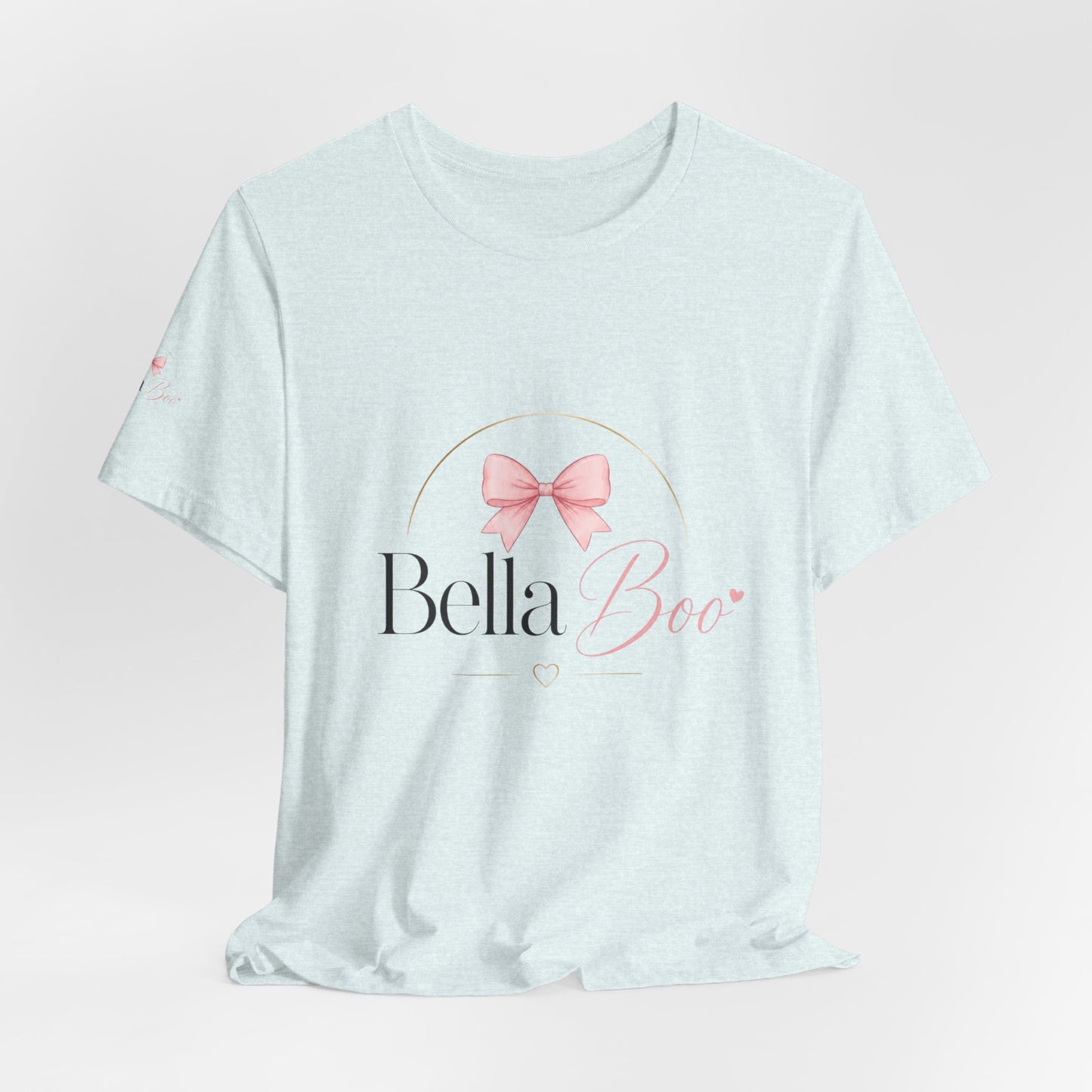 Bella Boo Tee — Pink Bow Baby Name Graphic T-Shirt
