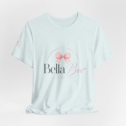 Bella Boo Tee — Pink Bow Baby Name Graphic T-Shirt