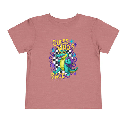 Toddler Tee — "Guess Who's Back" Alligator Cartoon Graphic