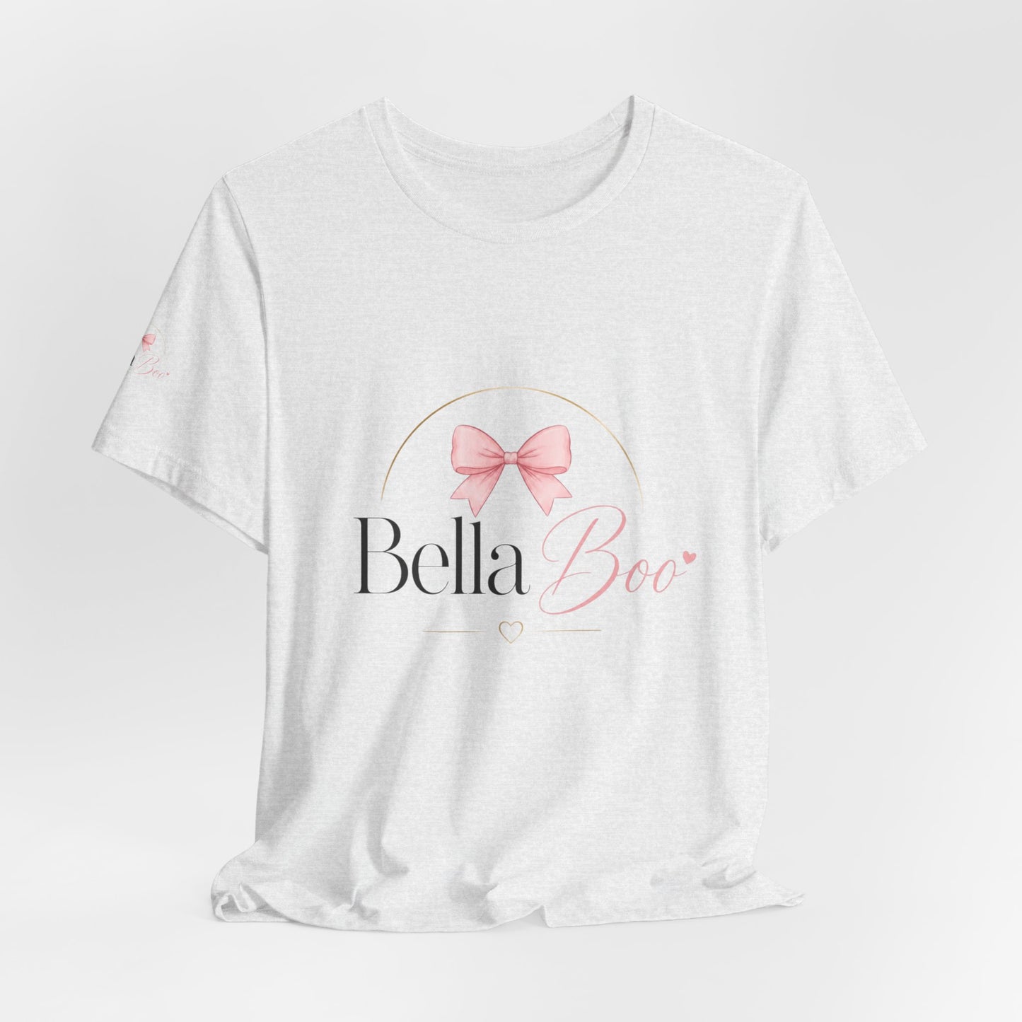 Bella Boo Tee — Pink Bow Baby Name Graphic T-Shirt