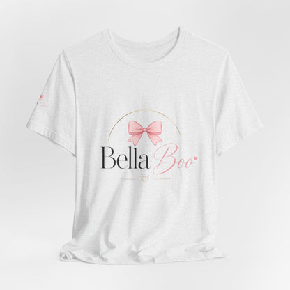 Bella Boo Tee — Pink Bow Baby Name Graphic T-Shirt