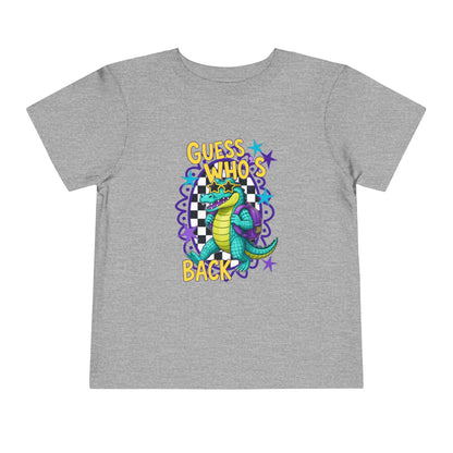 Toddler Tee — "Guess Who's Back" Alligator Cartoon Graphic