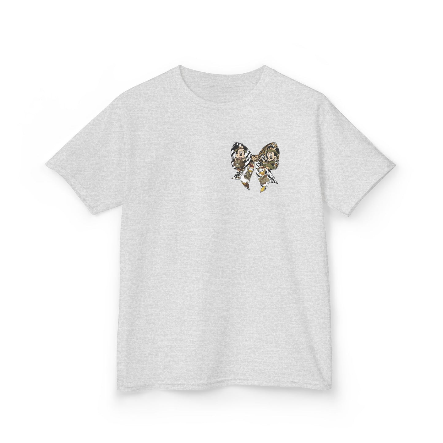 Kids T‑Shirt — Cute Bear & Bow Graphic Tee (Playful Animal Collage)