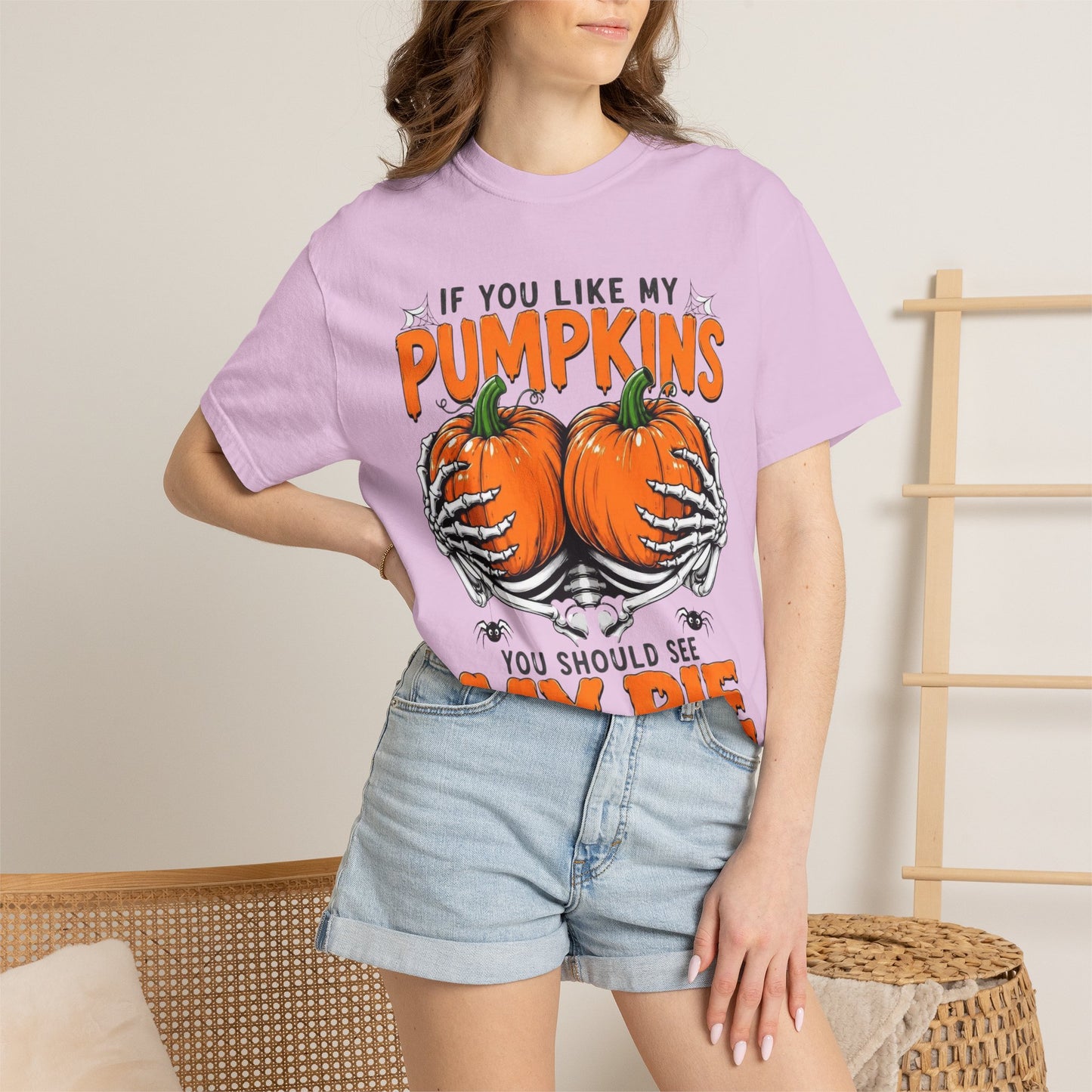 Pumpkin Pie Halloween T-Shirt — "If You Like My Pumpkins You Should See My Pie"
