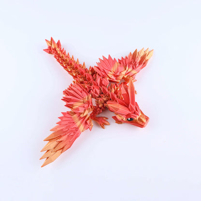 3D Printed Crystal Wing Baby Dragon Fidget Toy – Articulated Fantasy Desk Toy Gift
