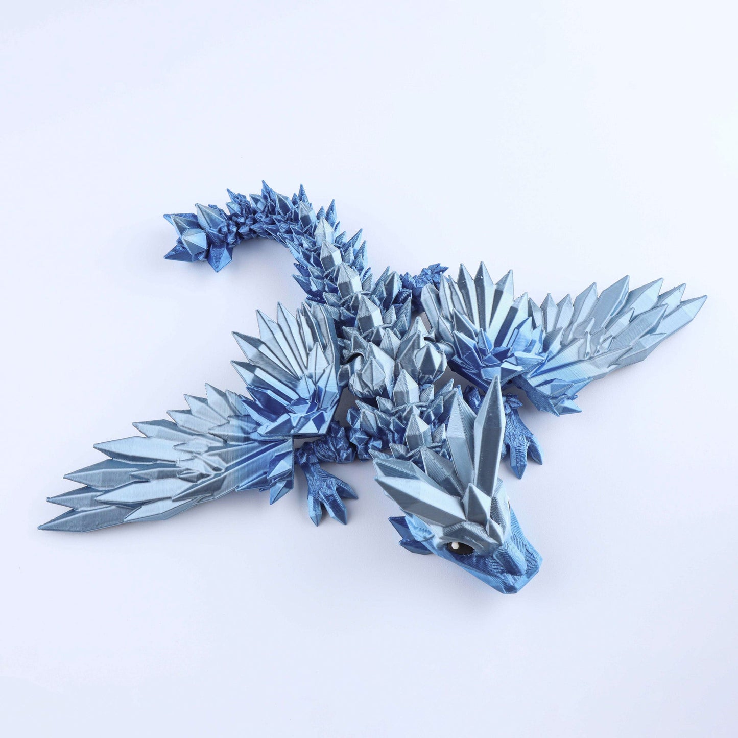 3D Printed Crystal Wing Baby Dragon Fidget Toy – Articulated Fantasy Desk Toy Gift