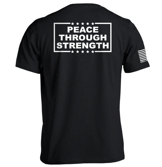 Peace Through Strength White Graphic Tee