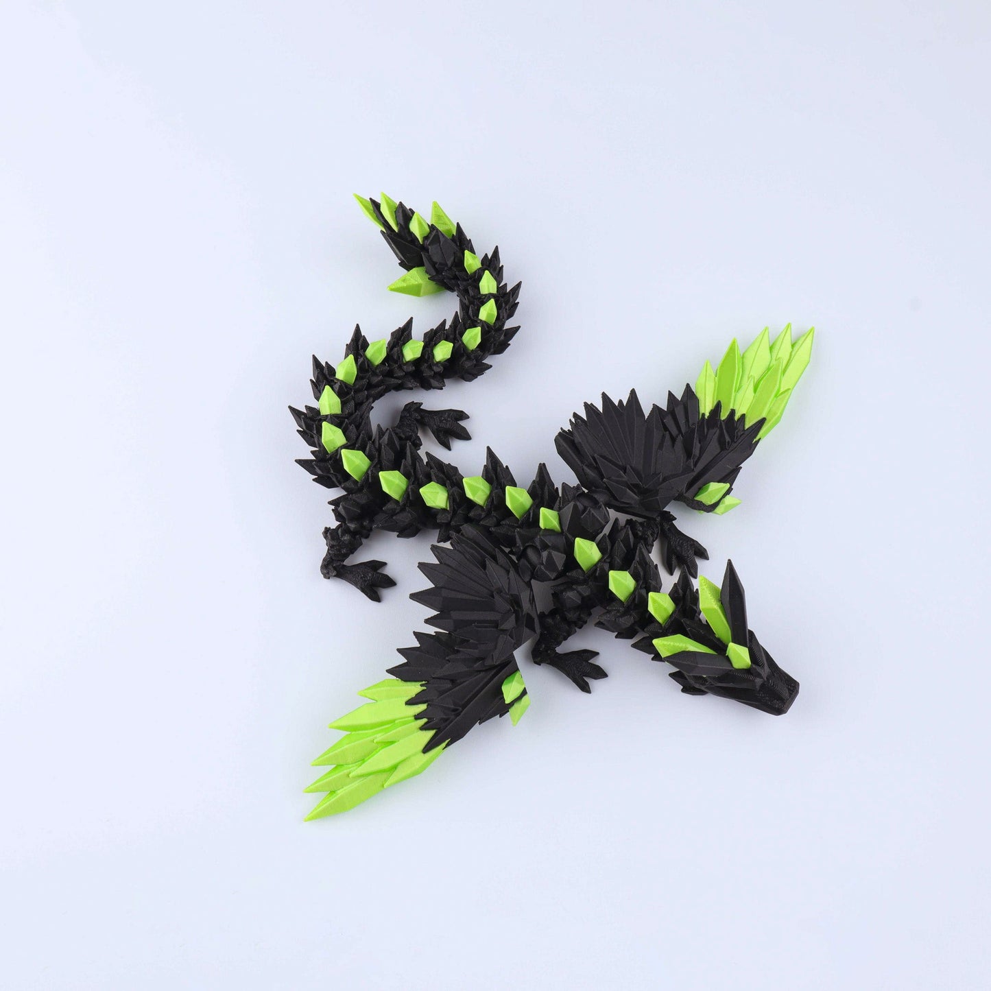 3D Printed Crystal Wing Dragon Fidget Toy – Articulated Fantasy Desk Toy Gift