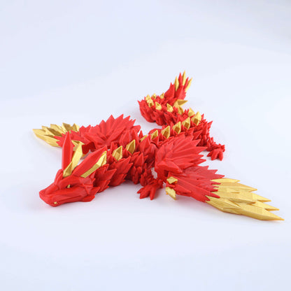 3D Printed Crystal Wing Dragon Fidget Toy – Articulated Fantasy Desk Toy Gift
