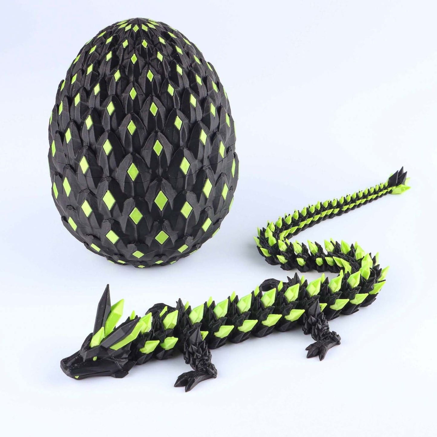3D Printed Crystal Dragon Fidget Toy – Articulated Flexible Desk Toy Gift