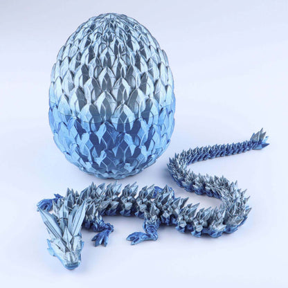 3D Printed Crystal Dragon Fidget Toy – Articulated Flexible Desk Toy Gift