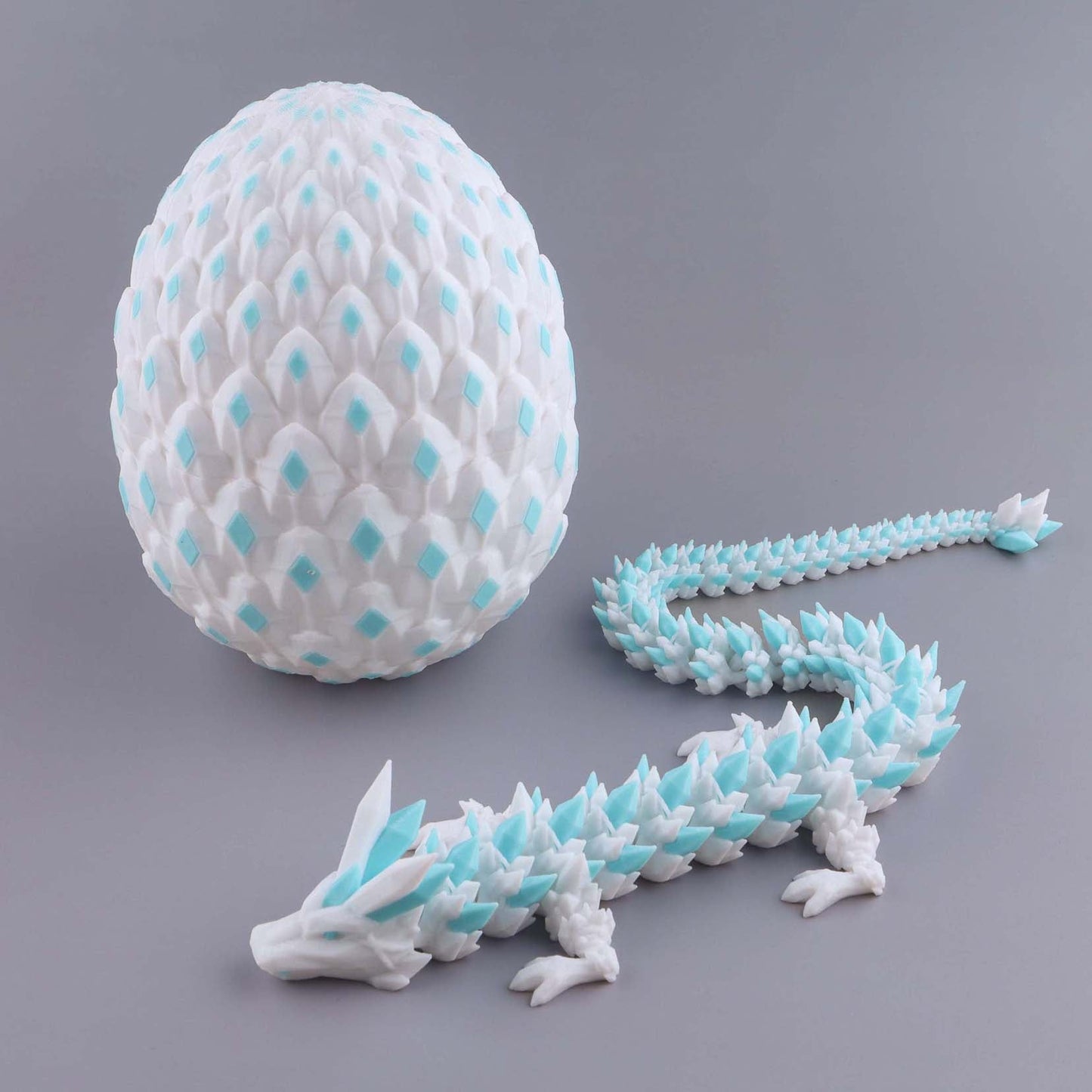 3D Printed Crystal Dragon Fidget Toy – Articulated Flexible Desk Toy Gift