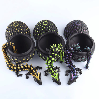 3D Printed Crystal Dragon Fidget Toy – Articulated Flexible Desk Toy Gift
