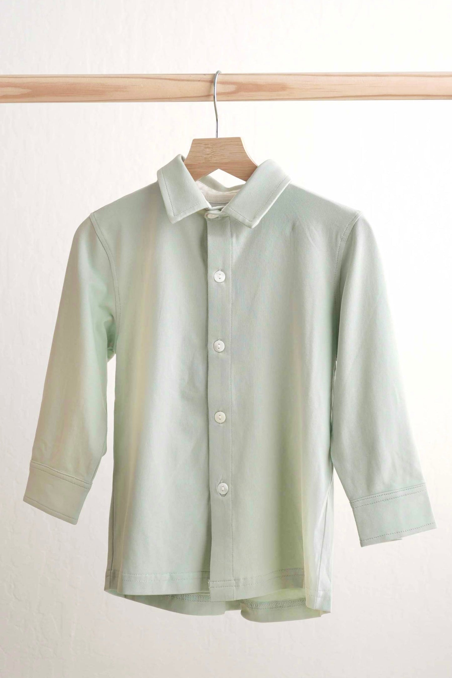 Sage Green Boys Button Down Shirt | Stylish Casual Long Sleeve Shirt for Boys | Toddler & Kids Dress Shirt