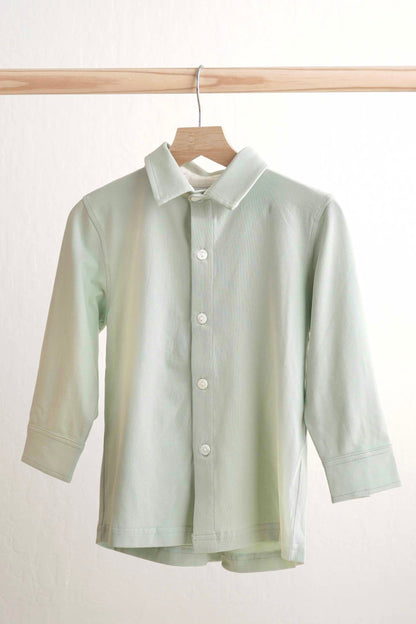 Sage Green Boys Button Down Shirt | Stylish Casual Long Sleeve Shirt for Boys | Toddler & Kids Dress Shirt