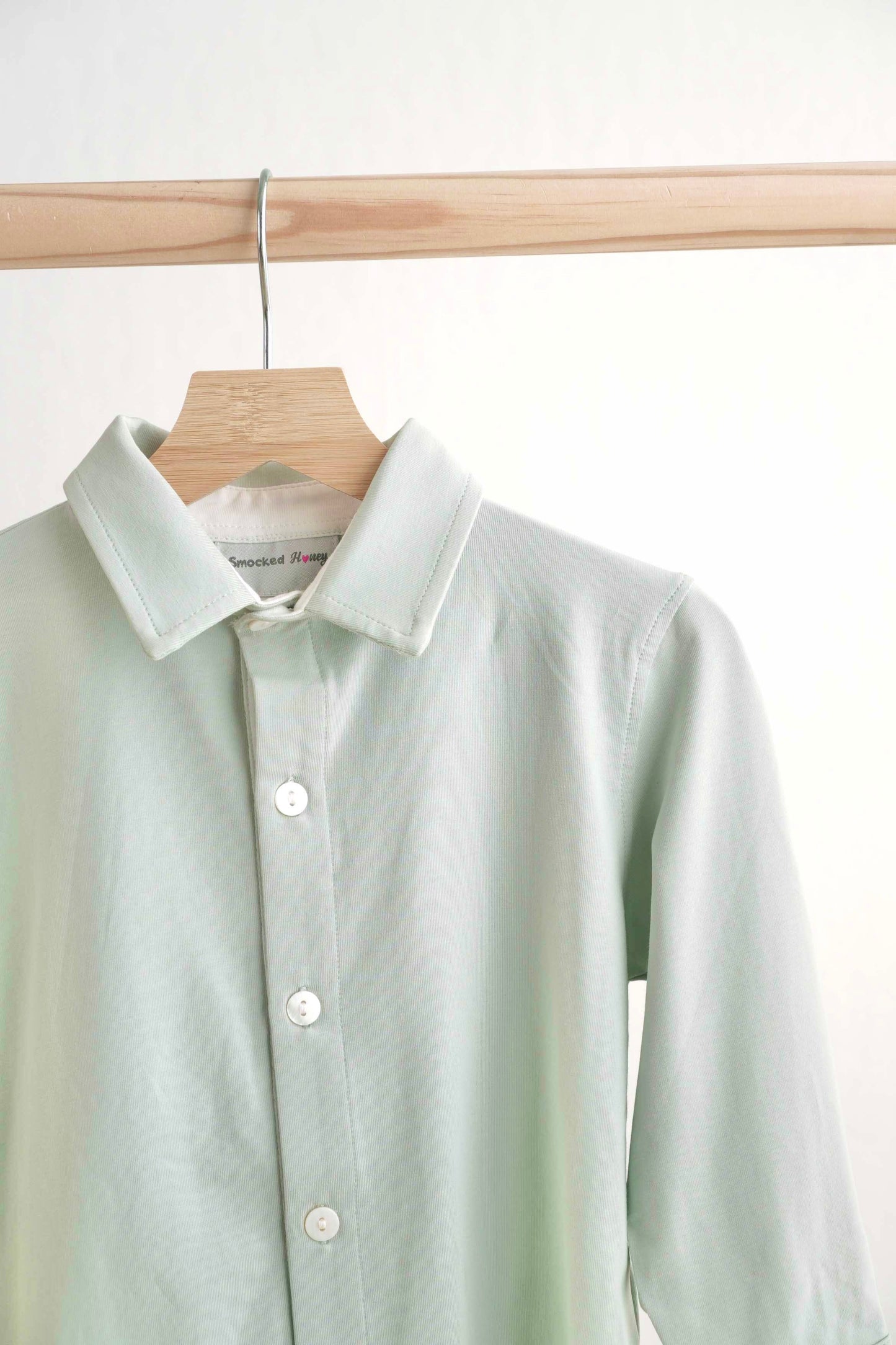 Sage Green Boys Button Down Shirt | Stylish Casual Long Sleeve Shirt for Boys | Toddler & Kids Dress Shirt