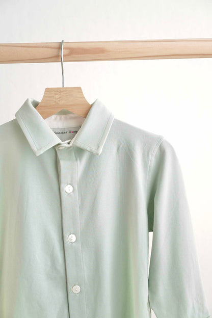 Sage Green Boys Button Down Shirt | Stylish Casual Long Sleeve Shirt for Boys | Toddler & Kids Dress Shirt