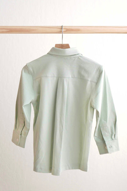 Sage Green Boys Button Down Shirt | Stylish Casual Long Sleeve Shirt for Boys | Toddler & Kids Dress Shirt