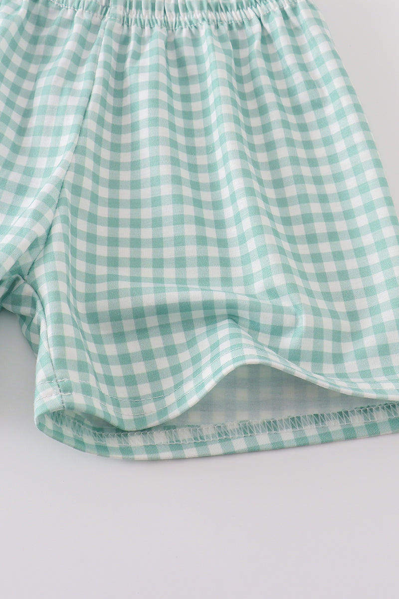 Sage Mallard Shorts Set | Baby Girl Boutique Outfit | Floral Smocked Top & Shorts Set for Toddlers