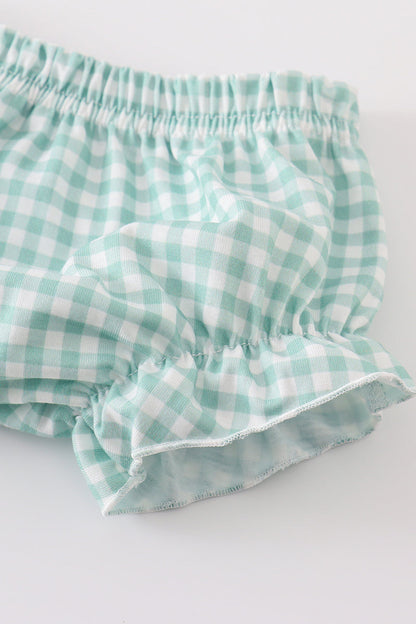 Sage Mallard Floral Bloomer Set | Baby Girl Boutique Outfit | Floral Smocked Top & Bloomer Shorts Set