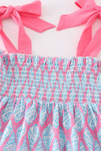 Blue Ribbon Lace Charm Smocked Mommy & Me Matching Dress Set | Mother Daughter Boutique Outfit