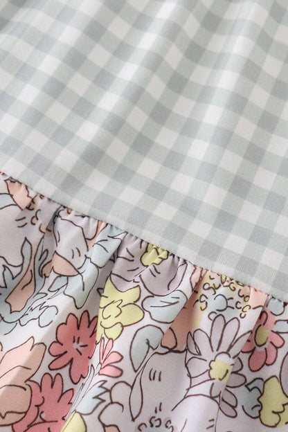 Sage Pastel Floral Harmony Gingham Mommy & Me Matching Dress Set | Mother Daughter Boutique Outfit
