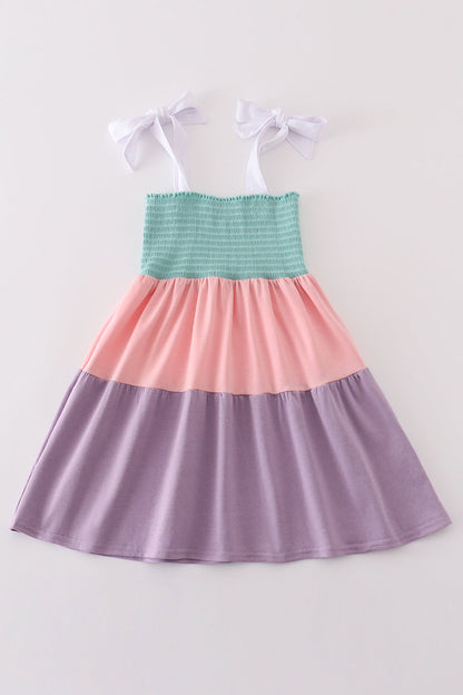 Multicolor Tiered Smocked Mommy & Me Matching Dress Set | Mother Daughter Boutique Summer Outfit