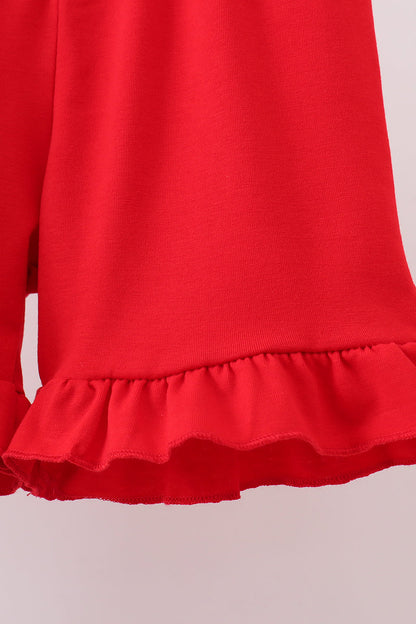 Strawberry Goose Ruffle Girls Set | Boutique Baby Girl Outfit | Sweet Strawberry Toddler Clothing Set