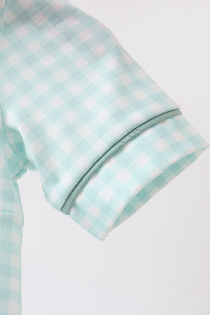 Sage Plaid Bubble Romper | Baby Girl Plaid Outfit | Boutique Smocked Style Fall & Holiday Baby Clothing