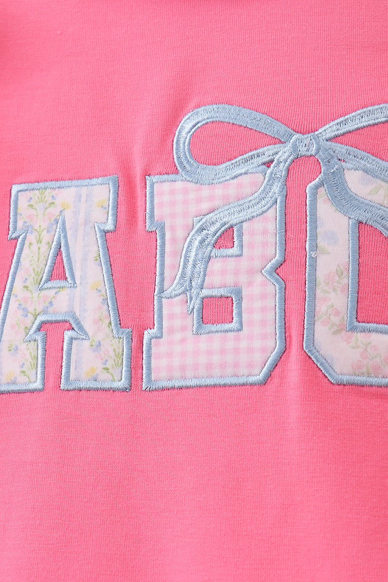 🎀📚 Pink ABC Appliqué Ruffle Dress | Back to School Girls Outfit ✨