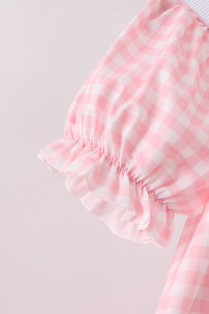🍎🚌 Pink Apple Bus Smocked Dress | Back to School Girls Outfit ✨