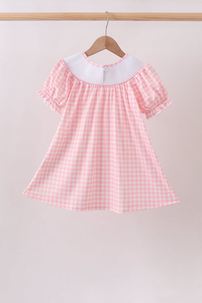 🍎🚌 Pink Apple Bus Smocked Dress | Back to School Girls Outfit ✨