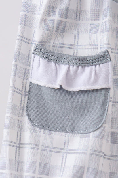 ✨ Blue Faith Quote Embroidered Bubble Romper | Little Blessing Baby Outfit ✨