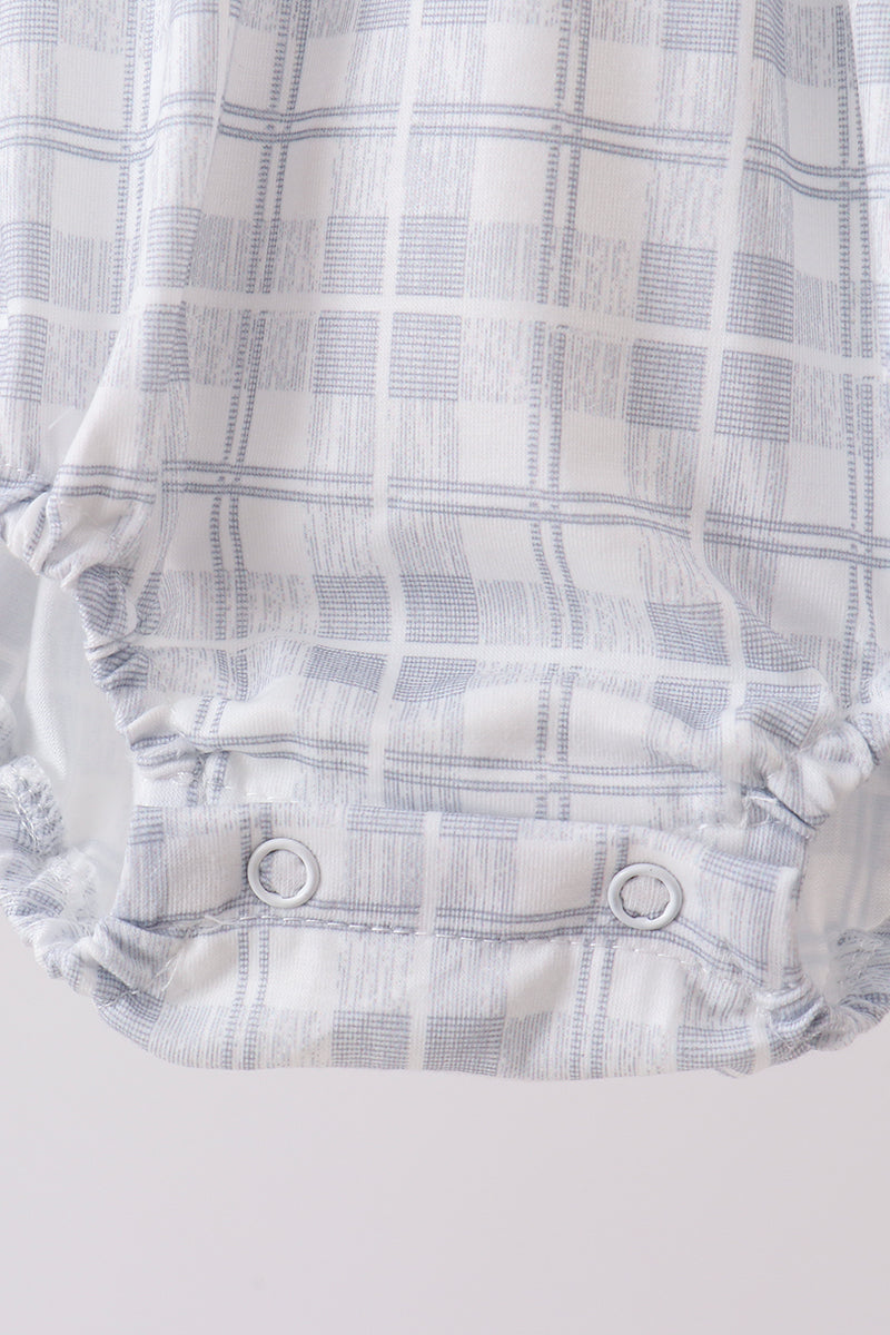 ✨ Blue Faith Quote Embroidered Bubble | Blessed Little One Outfit ✨